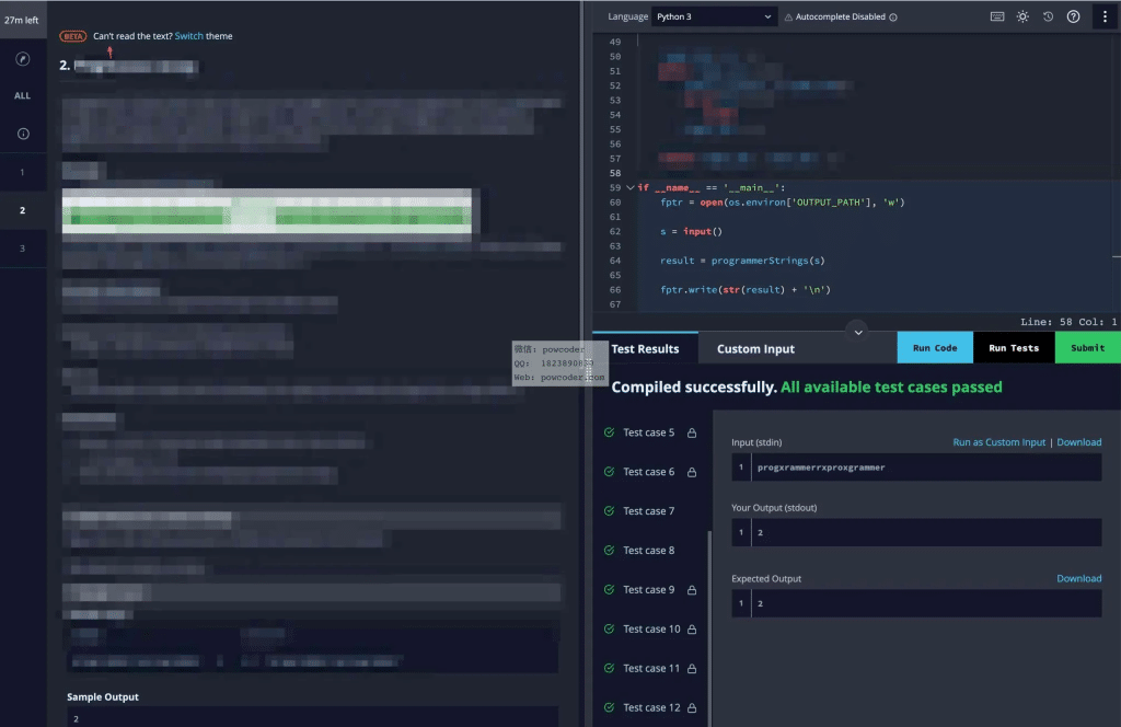 TikTok oa代做 vo代面 hackerrank codesignal代写 Python 笔试OA