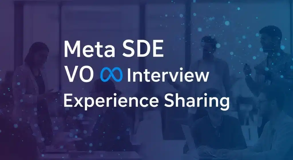 Meta SDE VO 面经分享｜Coding 真题 +BQ总结