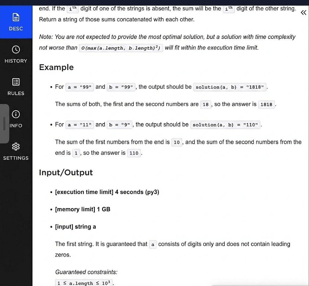 第二题：两个数字字符串按位相加从右向左对齐