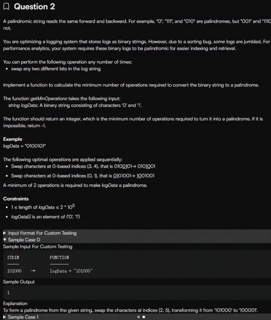 26NG IBM OA Question 2