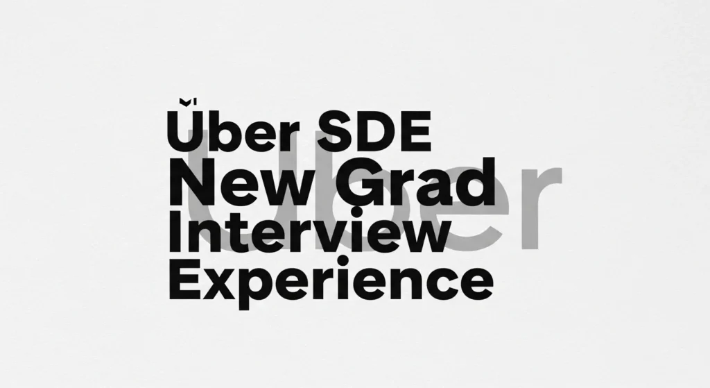 Uber SDE New Grad 面经（2026）｜黑车5轮全流程复盘